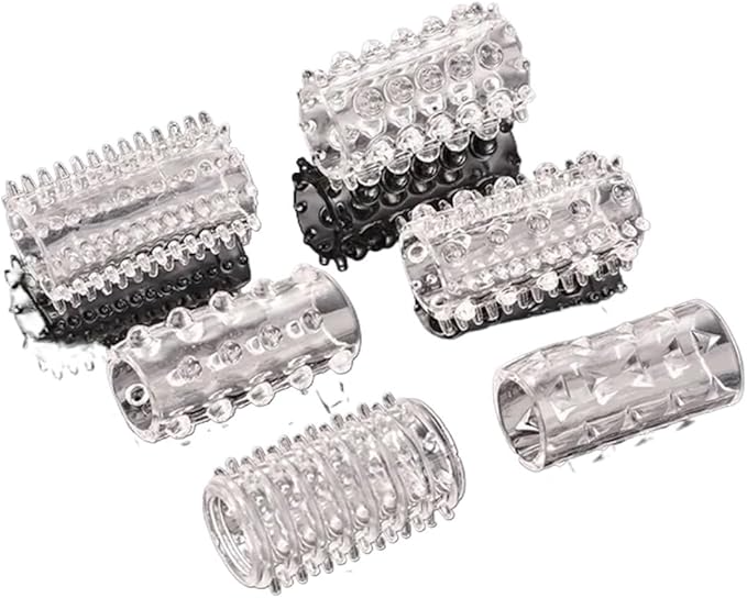 Set de Semi Fundas Texturizadas para el Pene - La Maleta Rosada Juguetes Sexuales