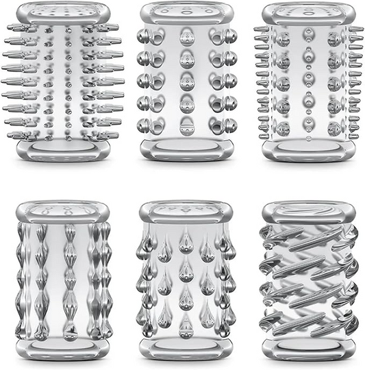 Set de Semi Fundas Texturizadas para el Pene - La Maleta Rosada Sex Shop