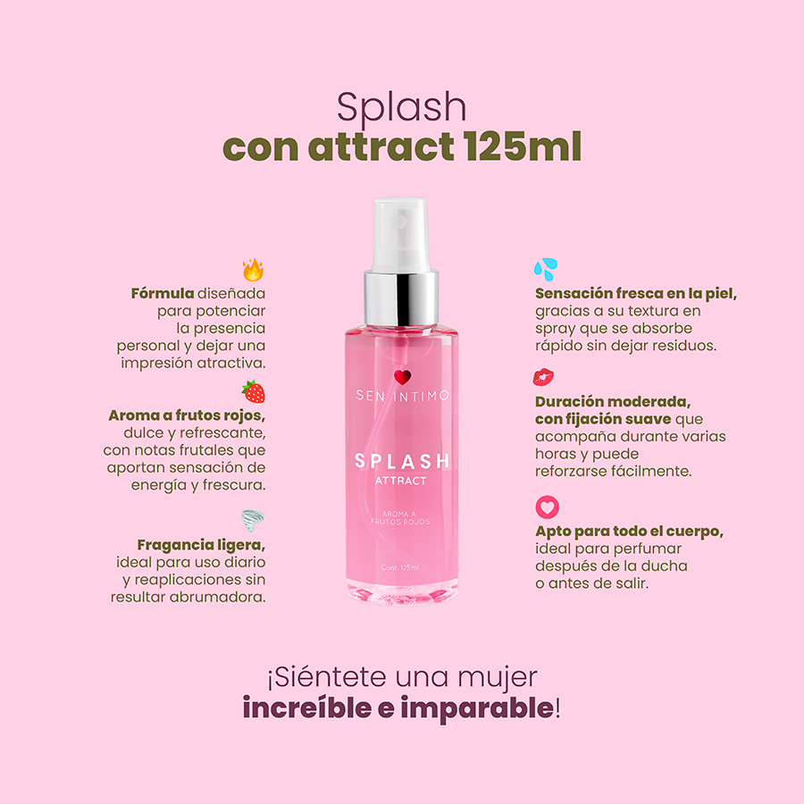 Splash Attract Sen Intimo - La Maleta Rosada splash corporal