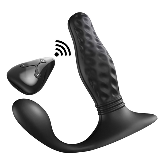 Vibrador Anal Diamond con Empuje y Control Remoto - La Maleta Rosada Juguetes Sexuales