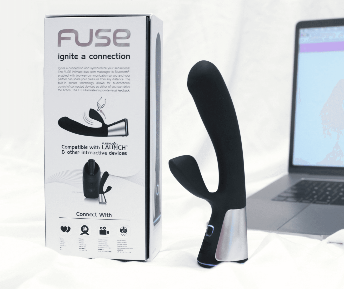 Vibrador Conejo Fuse OhMiBod By Kiiro con App - La Maleta Rosada Tienda para Adultos