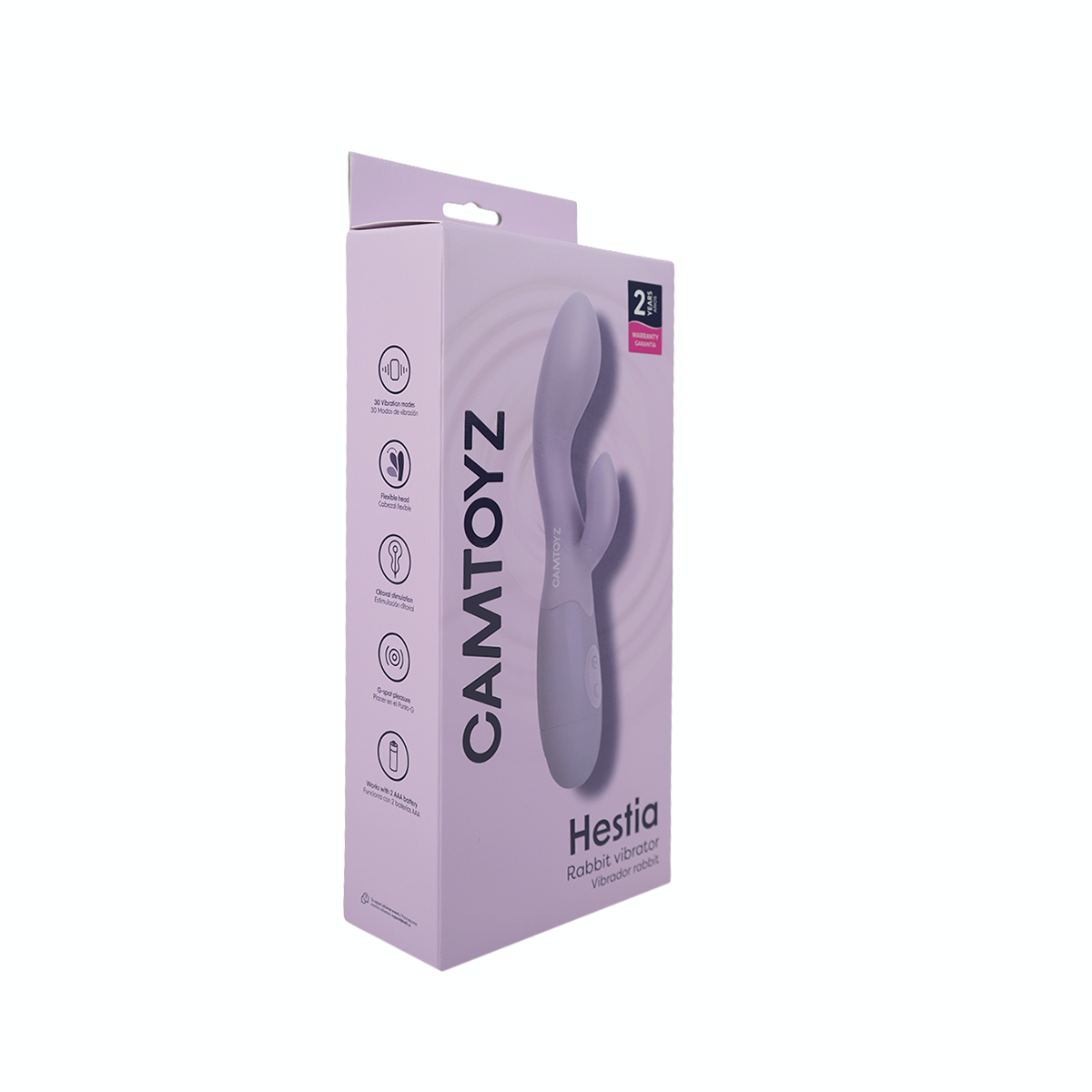 Vibrador Conejo Hestia - La Maleta Rosada Vibrador Camtoyz