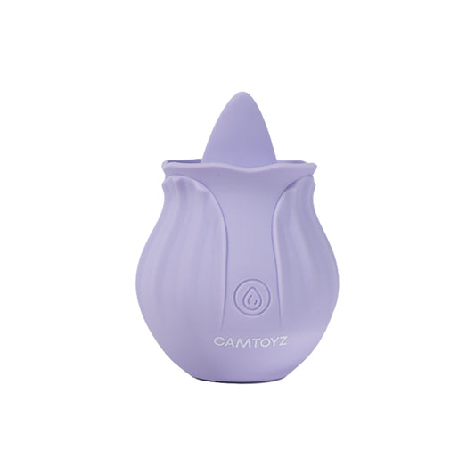 Vibrador Flower Power con Lengua - La Maleta Rosada Juguetes Sexuales