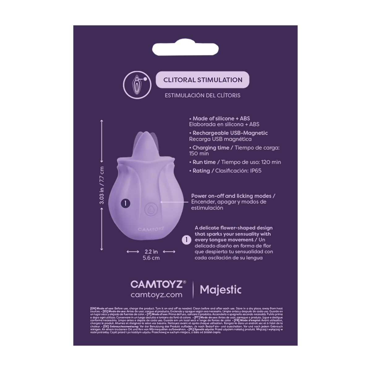 Vibrador Flower Power con Lengua - La Maleta Rosada Tienda Sexual