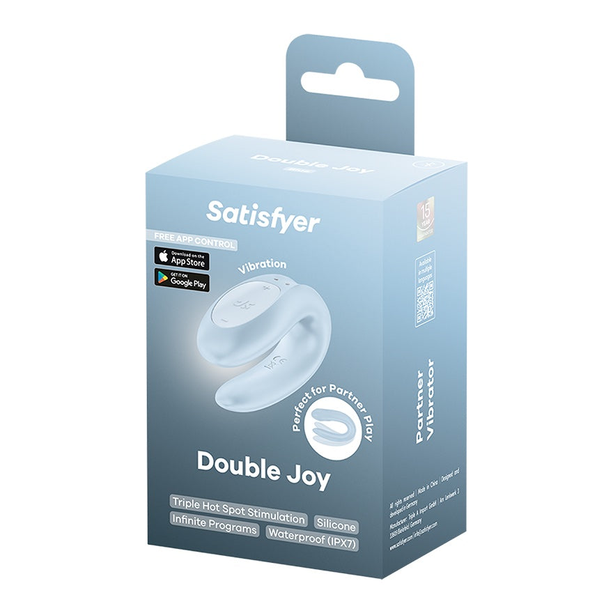 Vibrador Satisfyer Double Joy Para Parejas - La Maleta Rosada Vibrador Interactivo