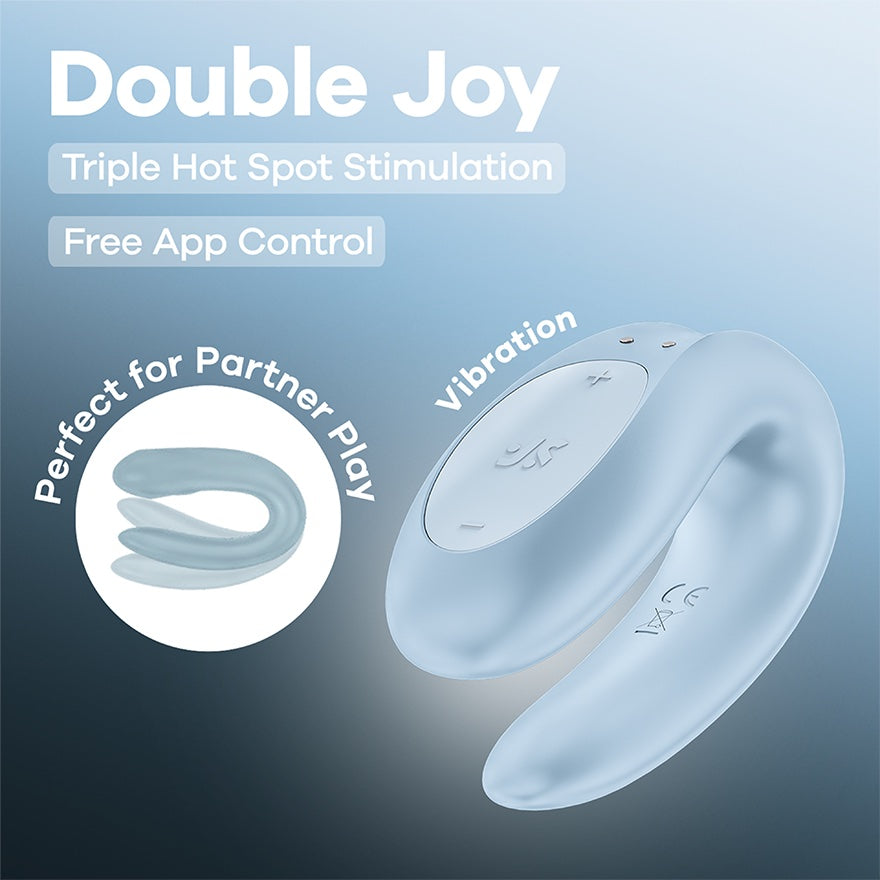 Vibrador Satisfyer Double Joy Para Parejas - La Maleta Rosada Vibrador Parejas