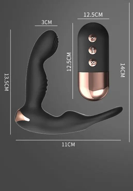Vibrador para Próstata y Testículos con Control Remoto - La Maleta Rosada Vibrador Prostático