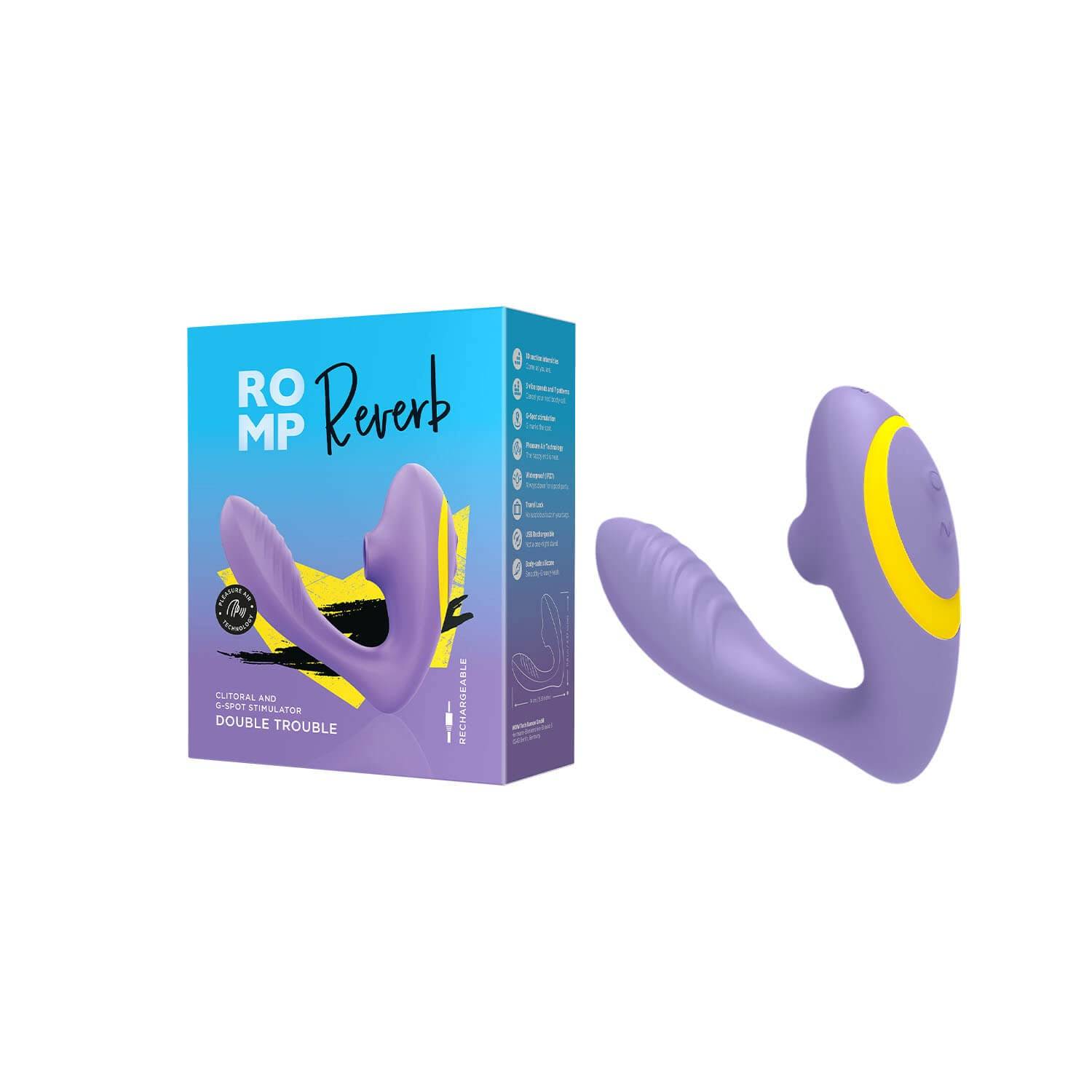 Vibrador y Succionador Romp Reverb - La Maleta Rosada Sex Shop