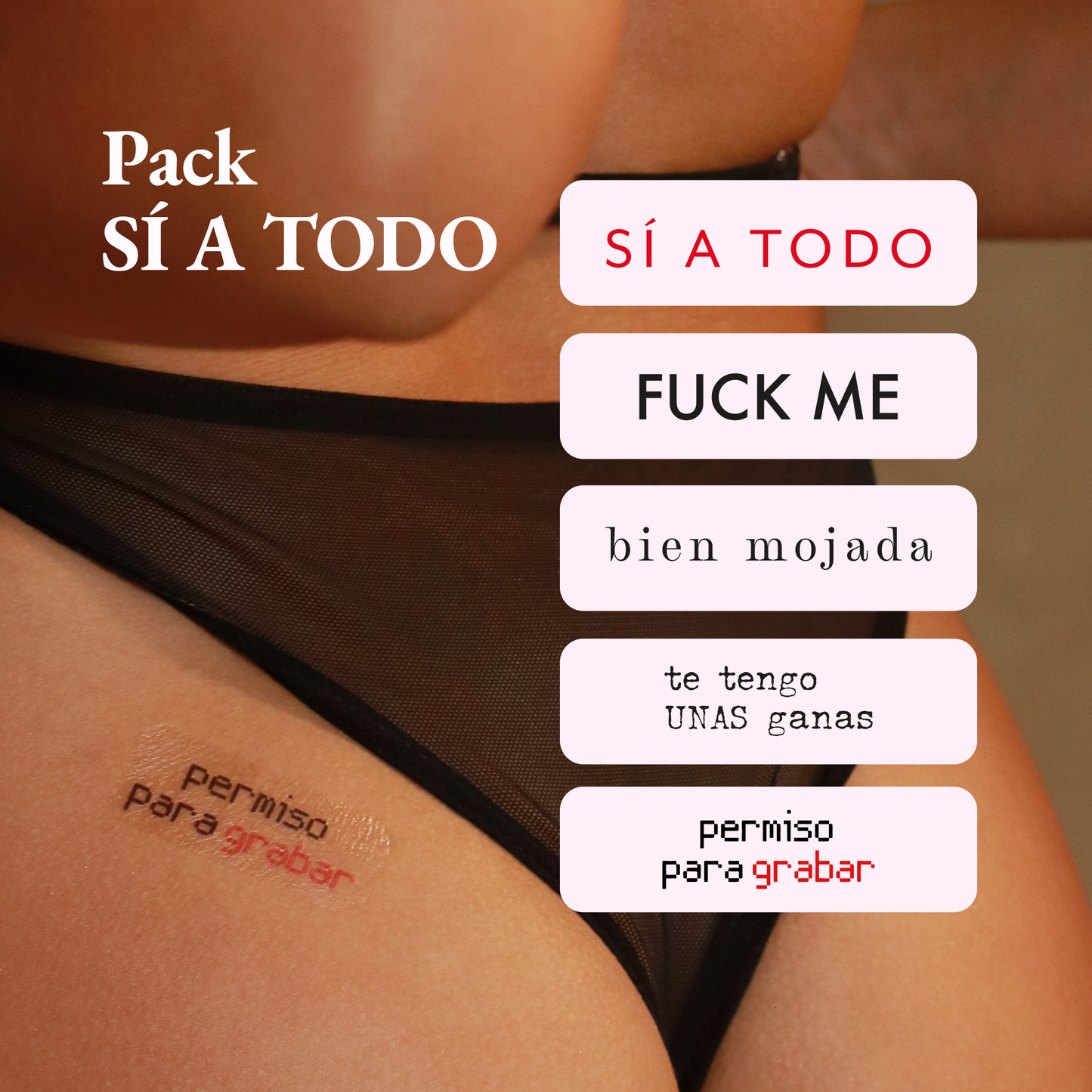 Tatuajes Eróticos Temporales Wet Carlota