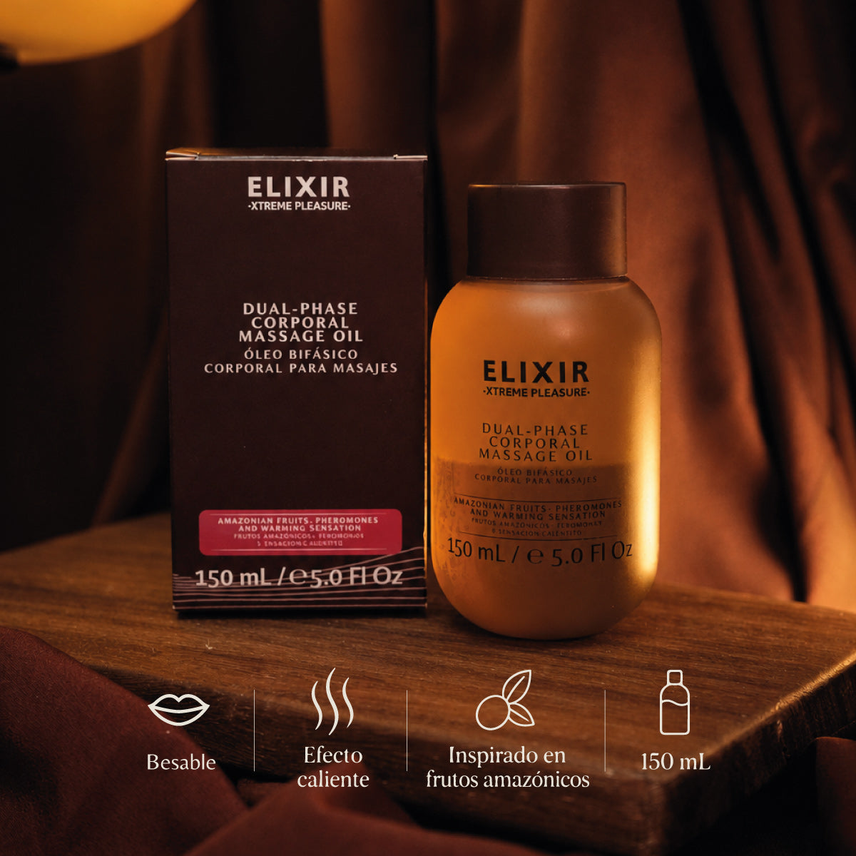 Aceite Bifásico Corporal Elixir - La Maleta Rosada Aceite de Masaje Besable