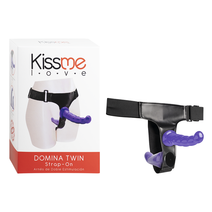 Arnés Doble Domina Twin Strap-On Morado - La Maleta Rosada strap on doble