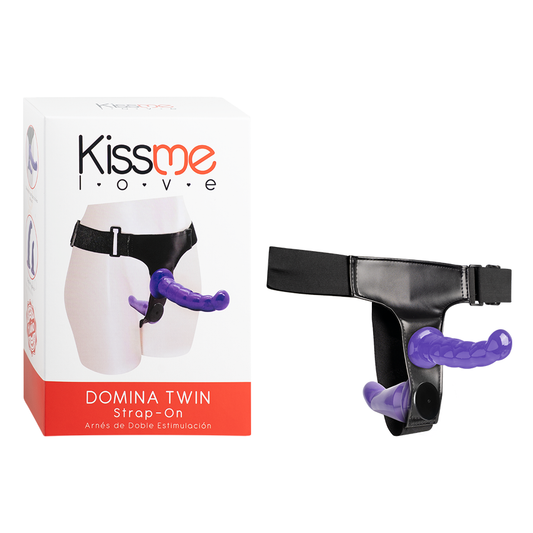 Arnés Doble Domina Twin Strap-On Morado - La Maleta Rosada strap on doble