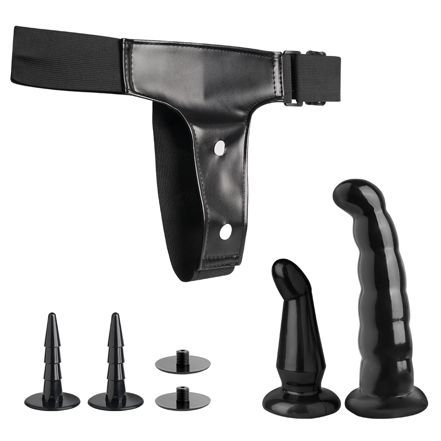 Arnés Doble Domina Twin Strap-On Negro - La Maleta Rosada arnés doble