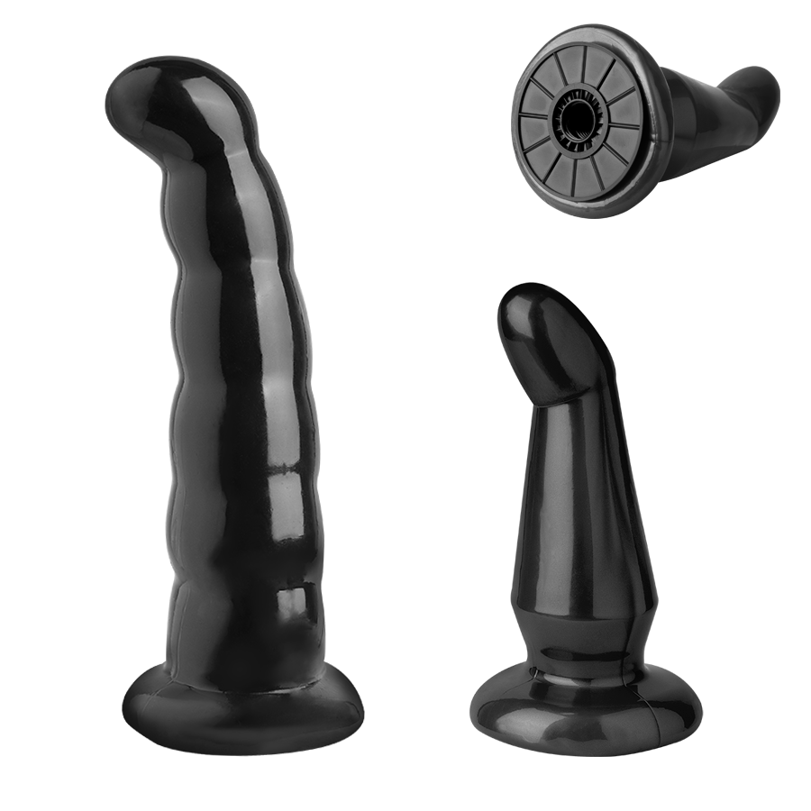 Arnés Doble Domina Twin Strap-On Negro - La Maleta Rosada tienda erótica