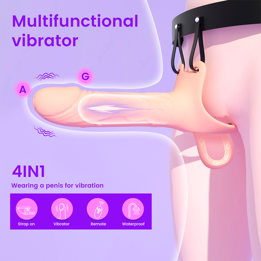 Arnés Hueco Boom Boom con Vibración y Control Remoto - La Maleta Rosada arnés vibrador