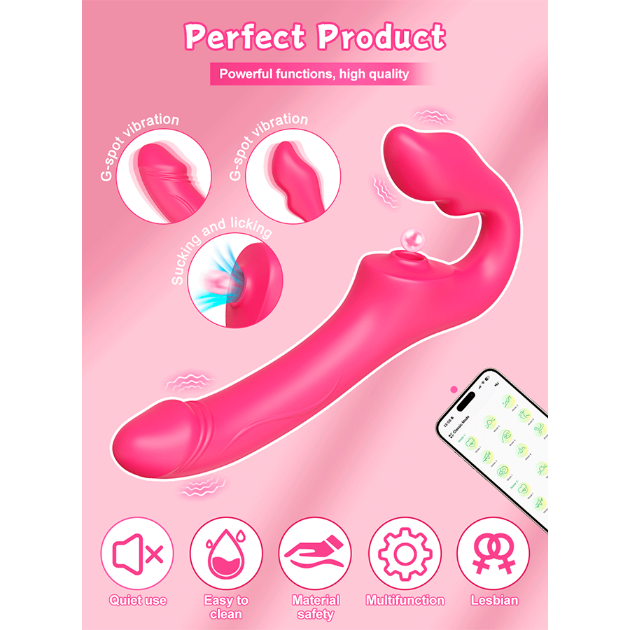 Arnés Vibrador sin Correas True Lovers con App - La Maleta Rosada arnés vibrador con app