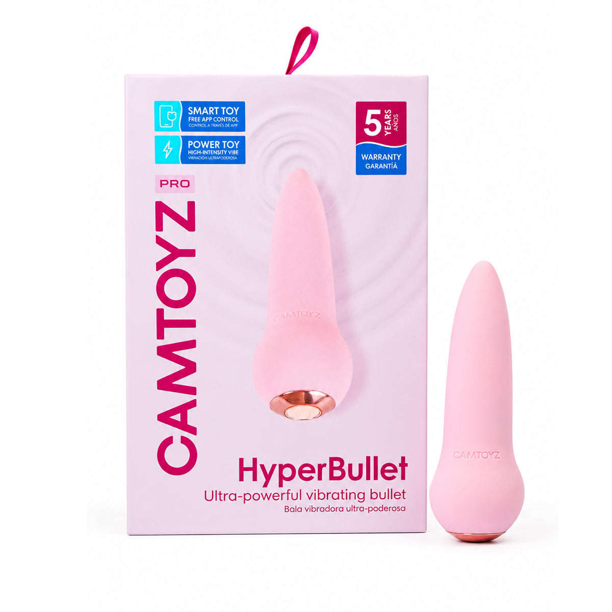 Bala Vibradora con App HyperBullet Camtoyz - La Maleta Rosada bala vibradora con app