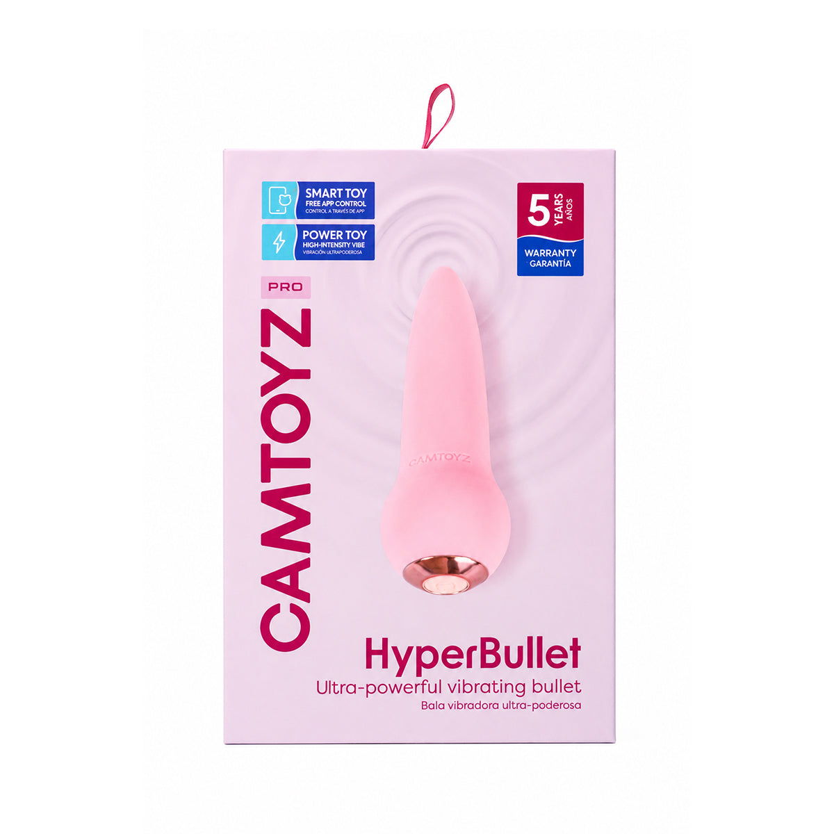 Bala Vibradora con App HyperBullet Camtoyz - La Maleta Rosada bala vibradora recargable USB-C