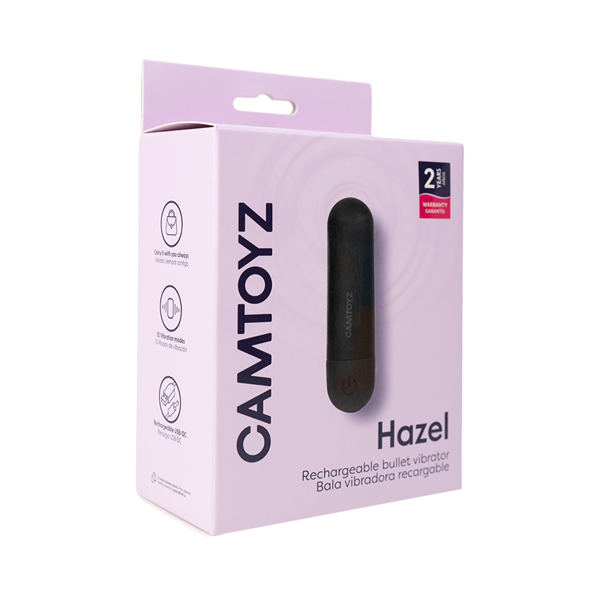 Bala Vibradora Recargable Hazel Camtoyz - La Maleta Rosada Balita vibradora