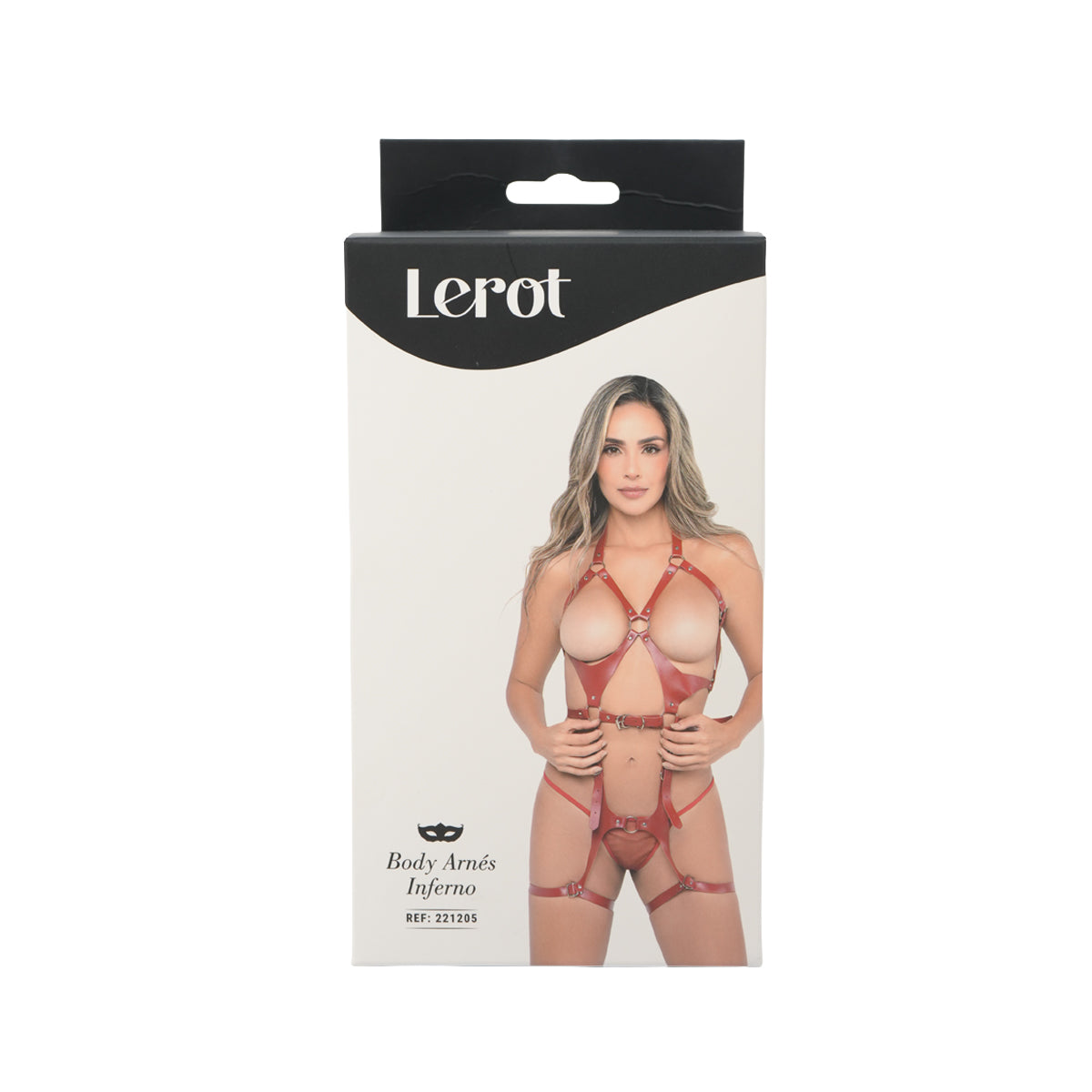 Body Arnés Inferno Lerot - La Maleta Rosada lencería roja
