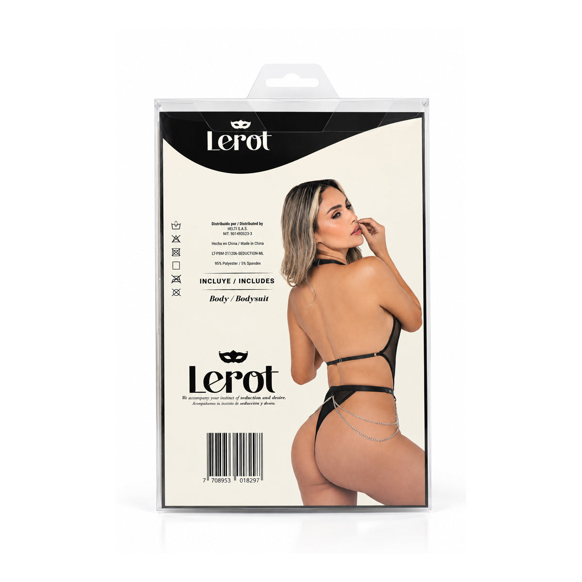 Body Seduction Lerot - La Maleta Rosada body negro