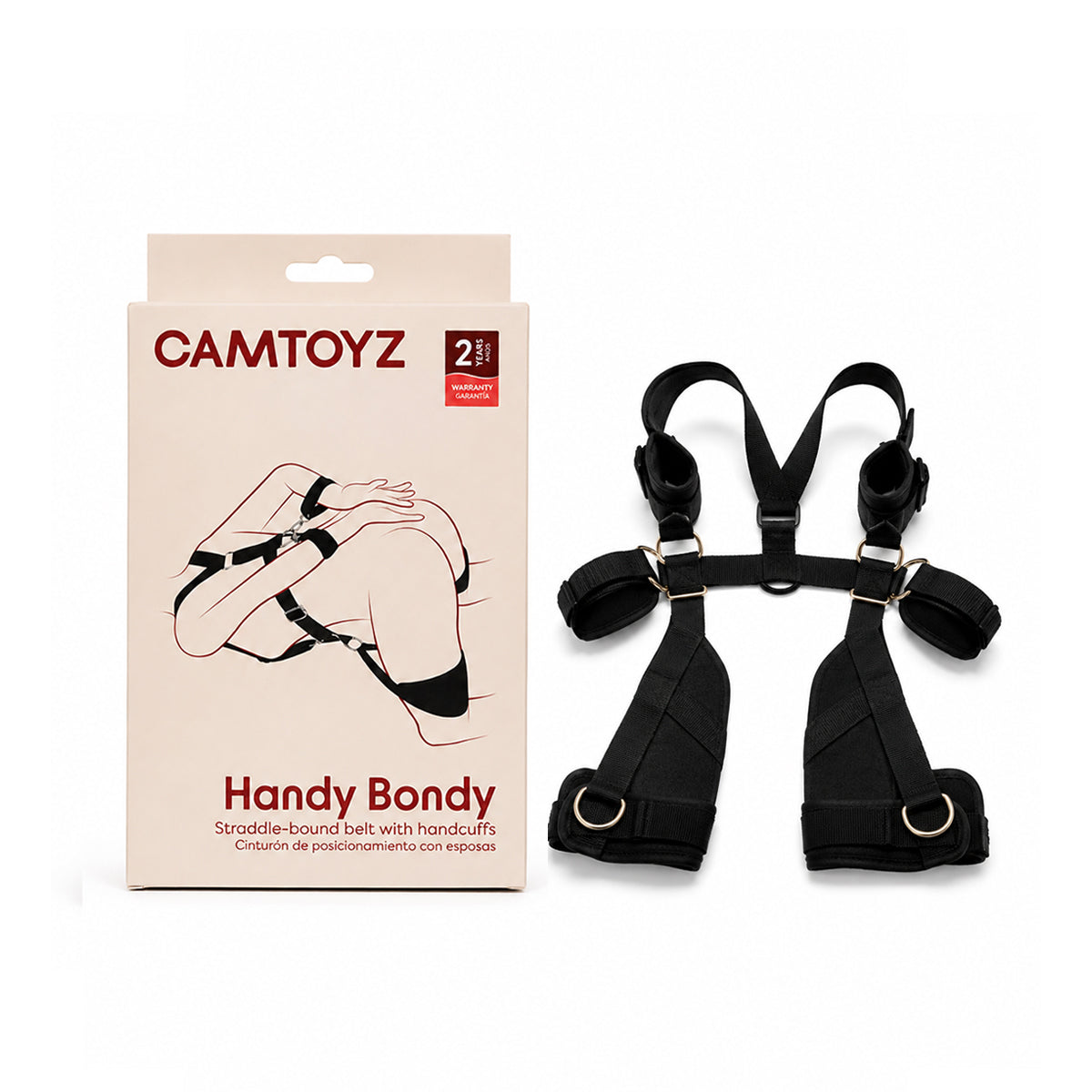 Cinturón de Posicionamiento con Esposas Handy Bondy Camtoyz - La Maleta Rosada esposas con correa