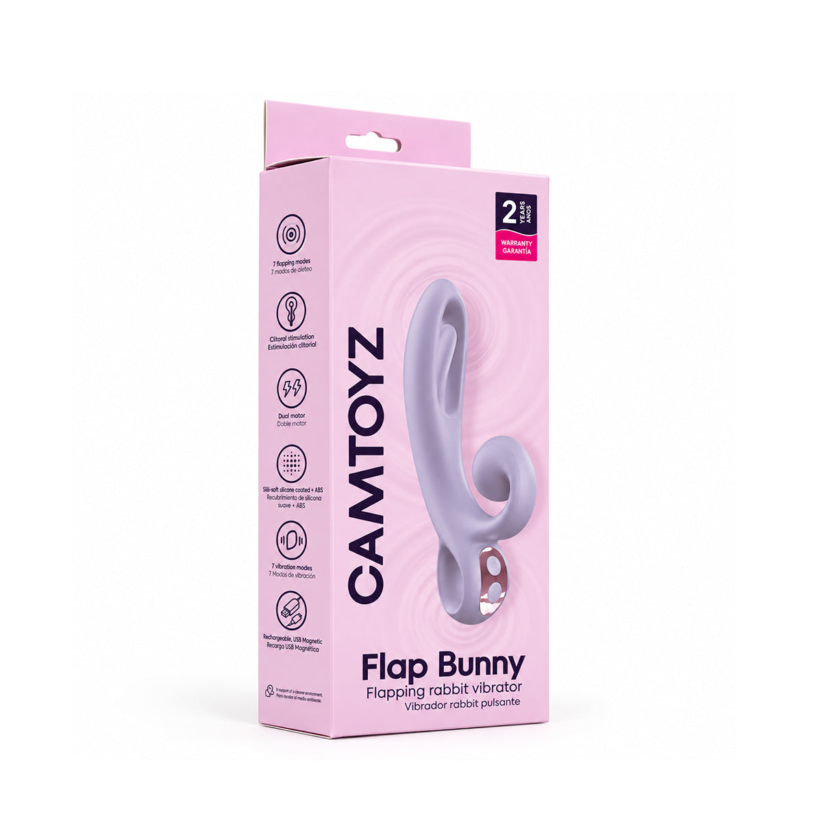 Conejo Vibrador Pulsante Flap Bunny Camtoyz - La Maleta Rosada vibrador rabbit