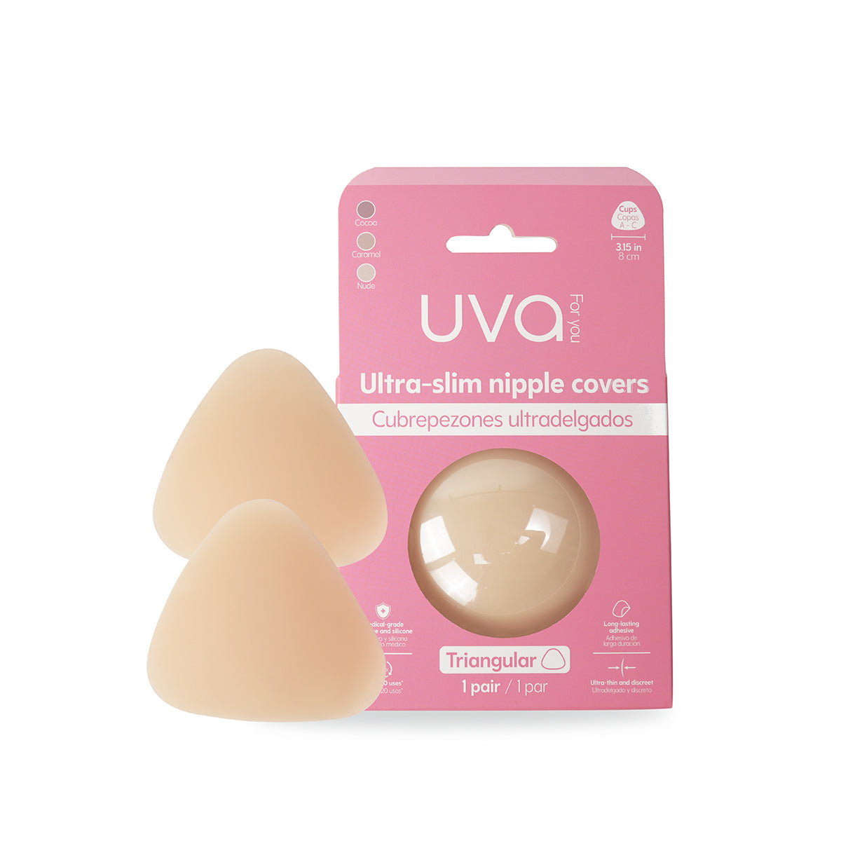 Cubrepezones Adhesivos Triangulares UVA - La Maleta Rosada cubrepezones triangulares