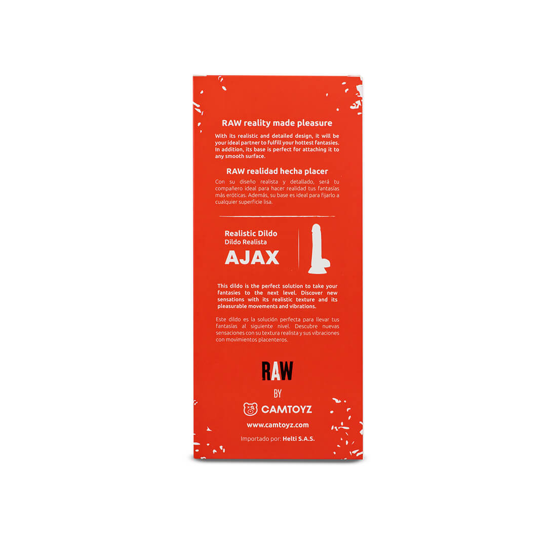Dildo realista Ajax Camtoyz 19cm - La Maleta Rosada Dildo 19 cm