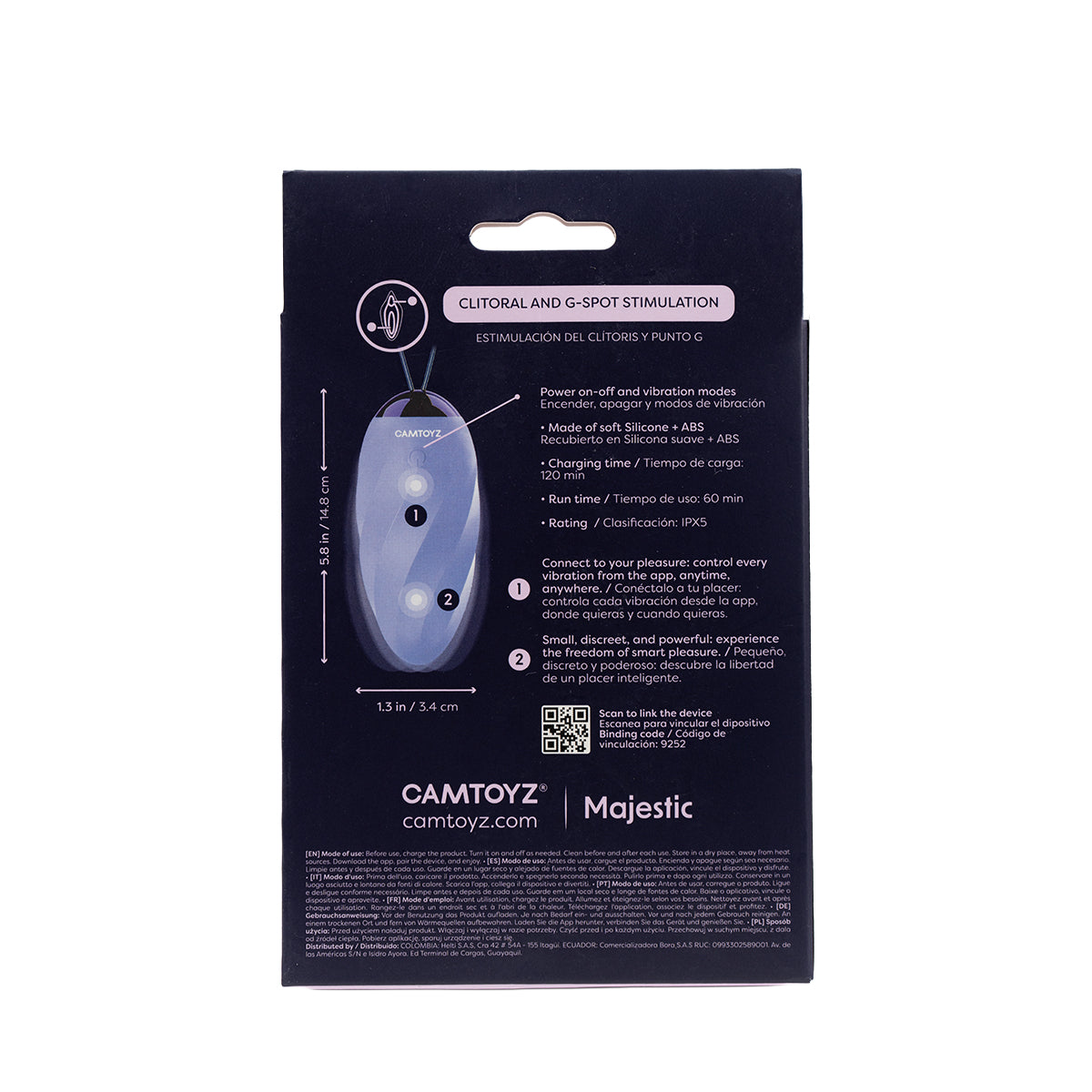 Eggy Huevo vibrador con app Camtoyz - La Maleta Rosada sex shop