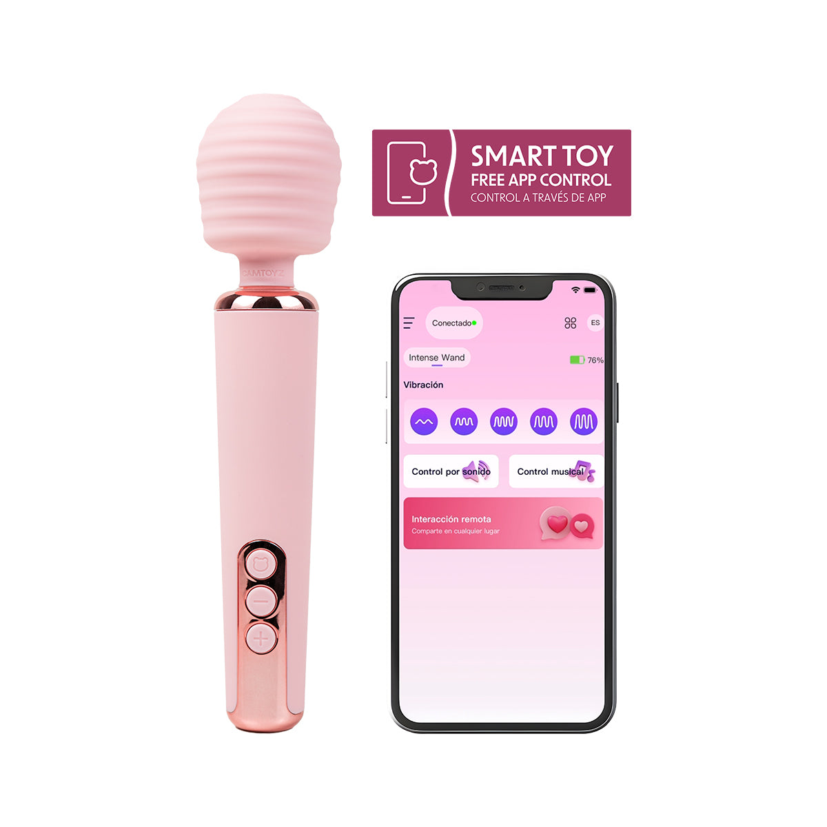 Intense Vibrador wand Camtoyz - La Maleta Rosada Masajeador Clitorial