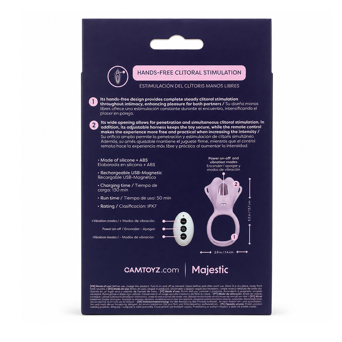 Panty Vibrador con Control Remoto StrapVibe Camtoyz - La Maleta Rosada Vibrador con Arnés Ajustable