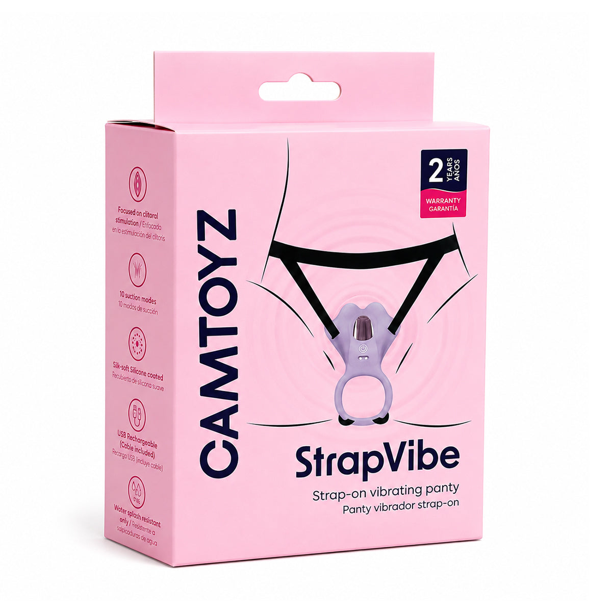 Panty Vibrador con Control Remoto StrapVibe Camtoyz - La Maleta Rosada Vibrador para Parejas