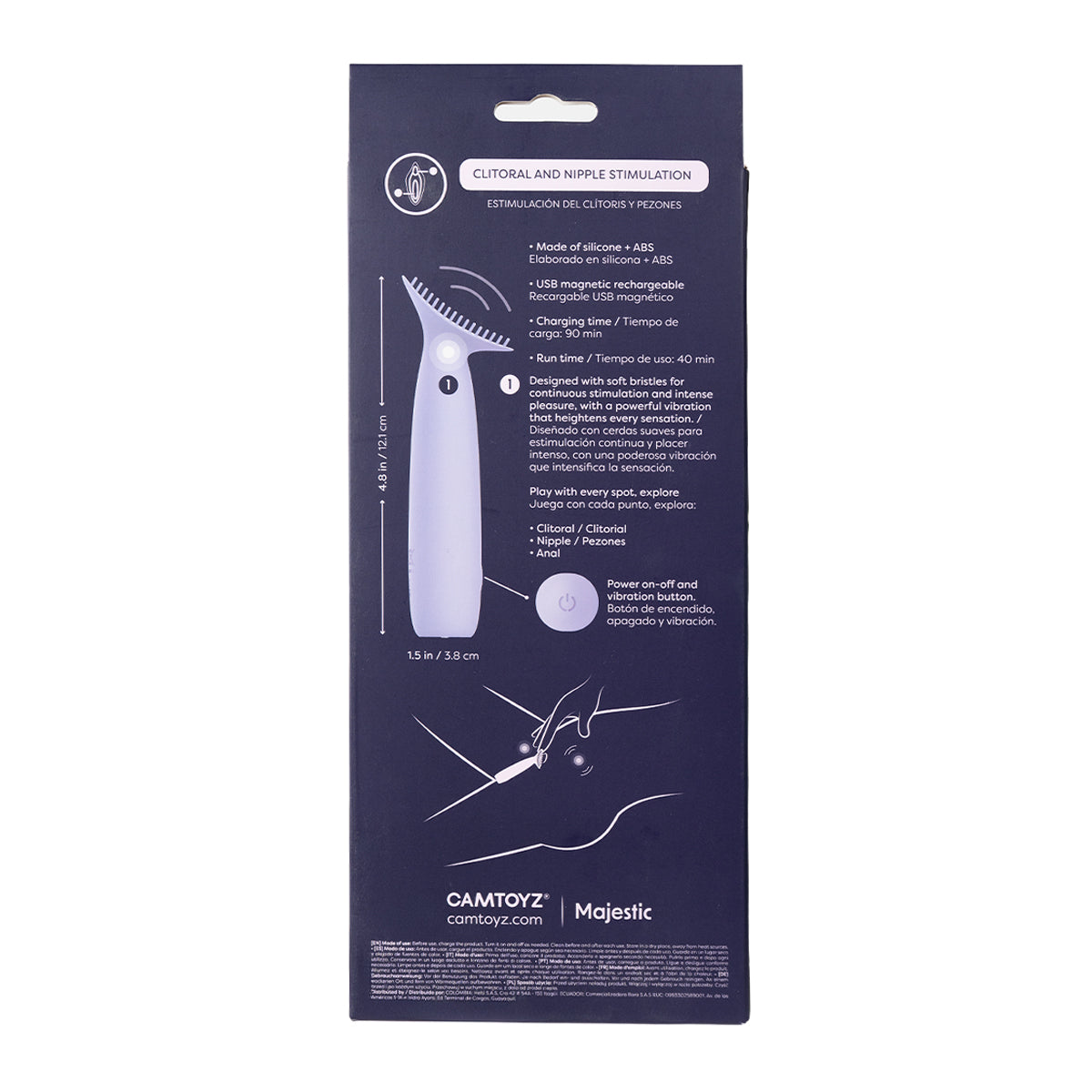 Teesy Vibrador de Clítoris y Pezones Camtoyz - La Maleta Rosada sex shop