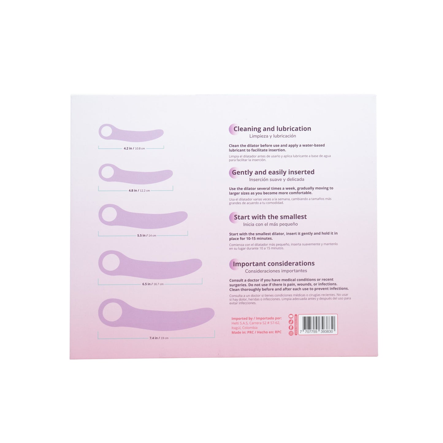 UVA Dilatadores Vaginales - La Maleta Rosada tienda erótica