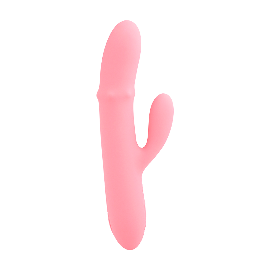 Vibrador Conejo con Anillo de Esferas y App - La Maleta Rosada Juguete interactivo con app