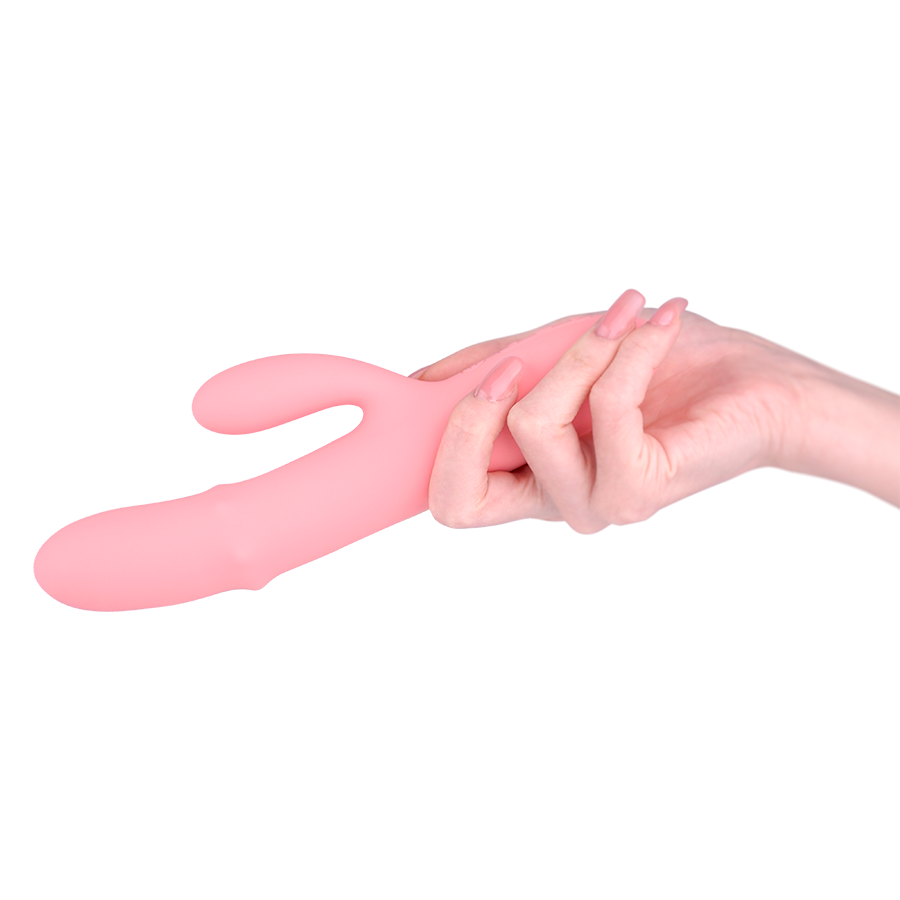 Vibrador Conejo con Anillo de Esferas y App - La Maleta Rosada juguetes sexuales