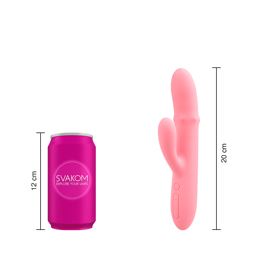 Vibrador Conejo con Anillo de Esferas y App - La Maleta Rosada Vibrador Doble con App