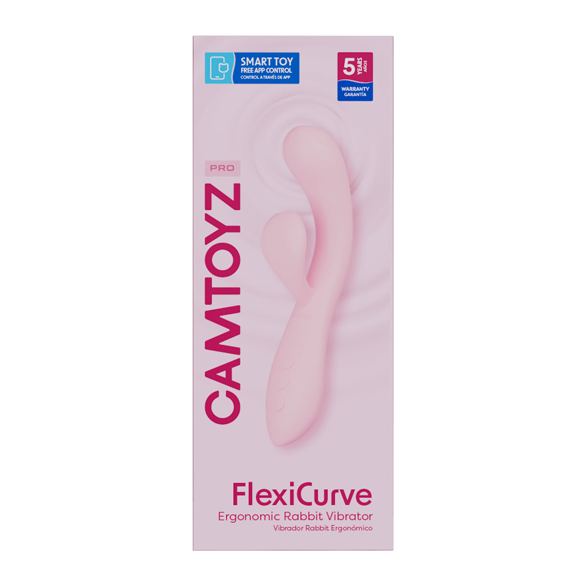 Vibrador Conejo Ergonómico FlexiCurve con App - La Maleta Rosada tienda erótica