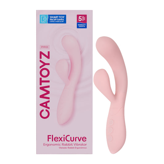 Vibrador Conejo Ergonómico FlexiCurve con App - La Maleta Rosada Vibrador Conejo
