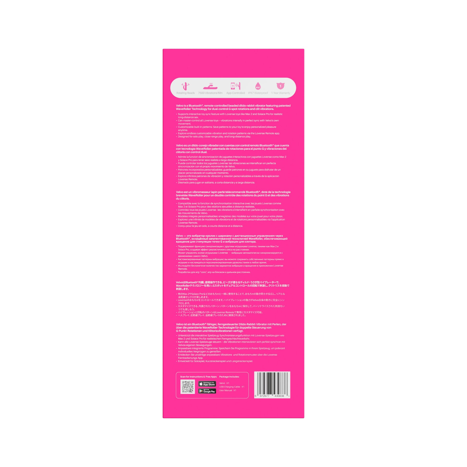 Vibrador Conejo Rotativo Velvo Rabbit Lévense - La Maleta Rosada tienda erótica