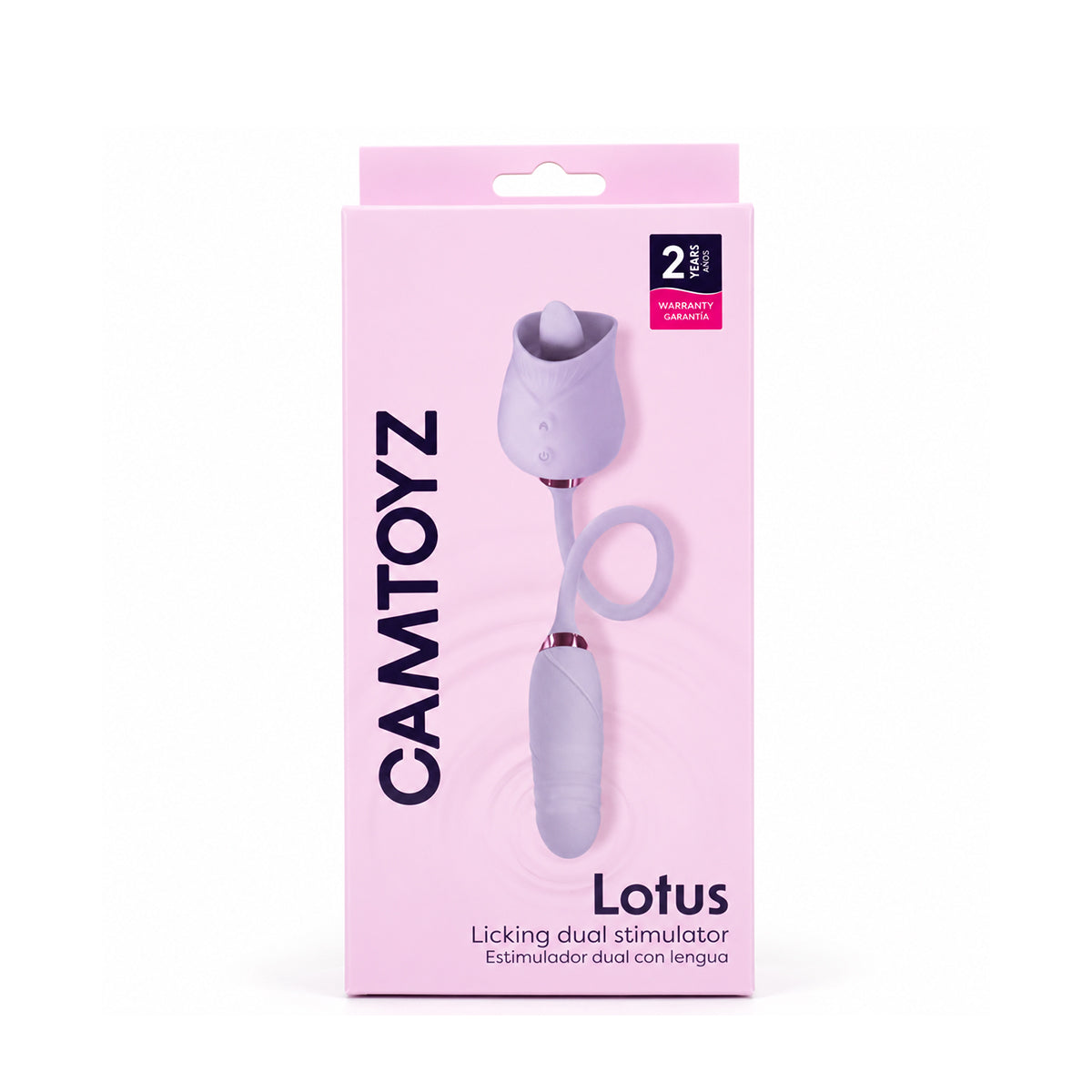 Vibrador Lotus con Lengua y Bala Camtoyz Lila - La Maleta Rosada vibrador lotus