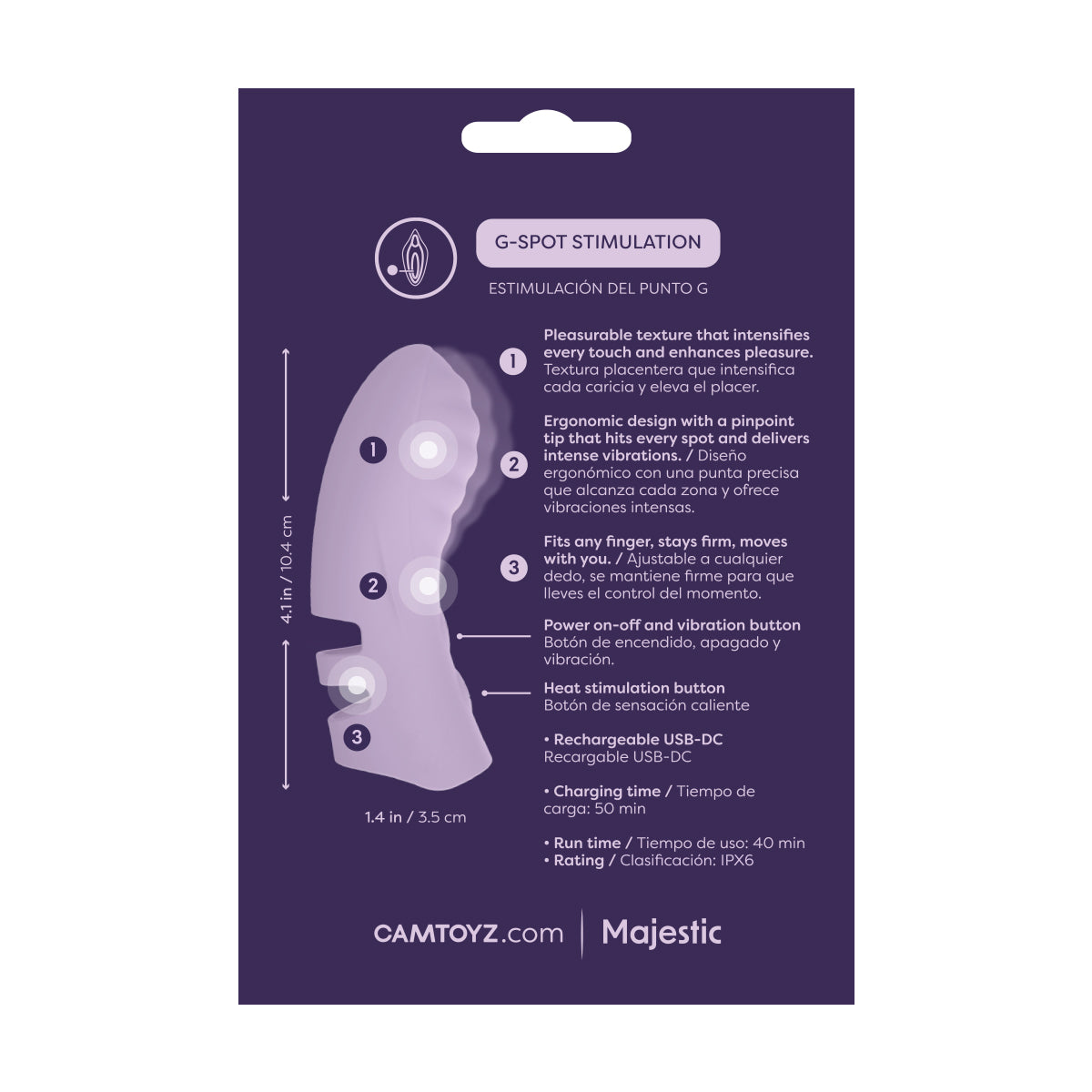 Vibrador para el Dedo FingFun Camtoyz - La Maleta Rosada sex shop
