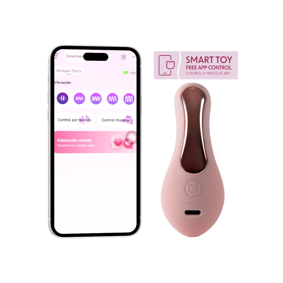 Vibrador para Panty con App Whisper - La Maleta Rosada Vibrador con App
